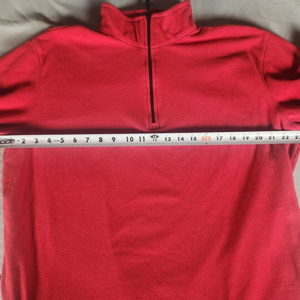 Lands’ End Red Fleece Quarter Zip Pullover Jacket Women’s Size L - Picture 5 of 10
